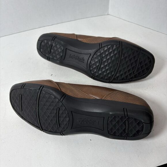 LifeStride Flats Womens Size 8 W Deja Vu Ballet Brown Tan Snake Print A2‎ - Picture 10 of 10